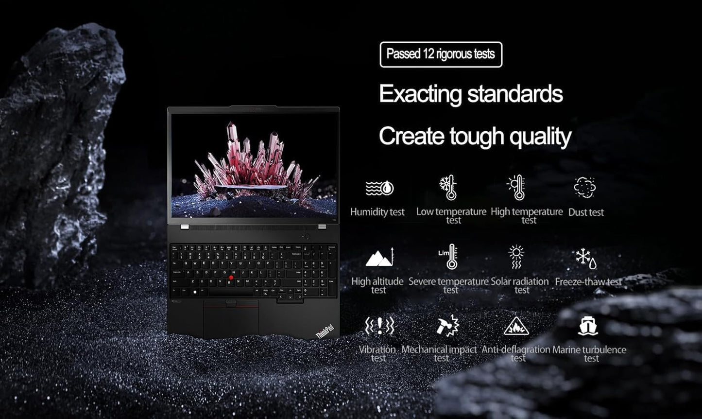 Lenovo Thinkpad T16 Gen 3 Business AI PC Laptop (16" FHD+ Touchscreen, Intel 12-Core Ultra 7 155U (> I7-1355U), 32GB DDR5, 1TB SSD), 2X Thunderbolt 4, Fingerprint, Backlit, 5MP Webcam, Win 11 Pro