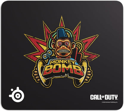 Qck Medium Gaming Mousepad — Black — Non-Slip Silicone Rubber Base — Peak Tracking and Stability — Optimized for Gaming Sensors — 320 Mm X 270 Mm — FPS, Mobas, RTS, MMO