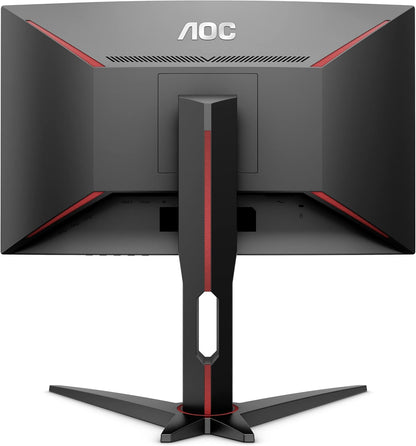 C24G1 24" Curved Frameless Gaming Monitor, FHD 1080P, 1500R VA Panel, 1Ms 144Hz, Freesync, Height Adjustable, VESA, 3-Year Zero Dead Pixels Black