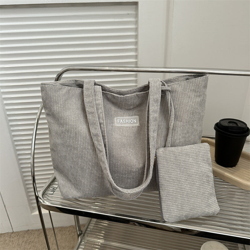 Canvas Ins Style Niche Large Capacity Handbag For Women
