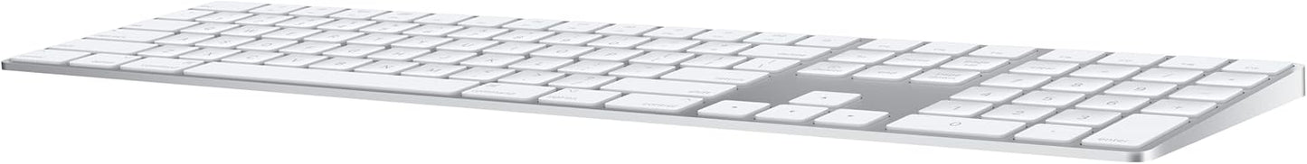 Magic Keyboard with Numeric Keypad: Wireless, Bluetooth, Rechargeable. Works with Mac, Ipad, or Iphone; US English - White