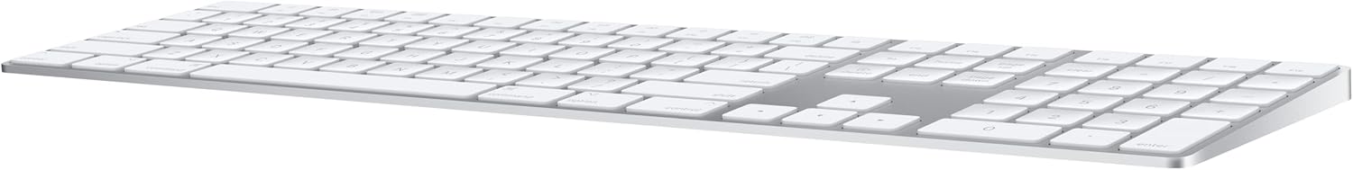 Magic Keyboard with Numeric Keypad: Wireless, Bluetooth, Rechargeable. Works with Mac, Ipad, or Iphone; US English - White