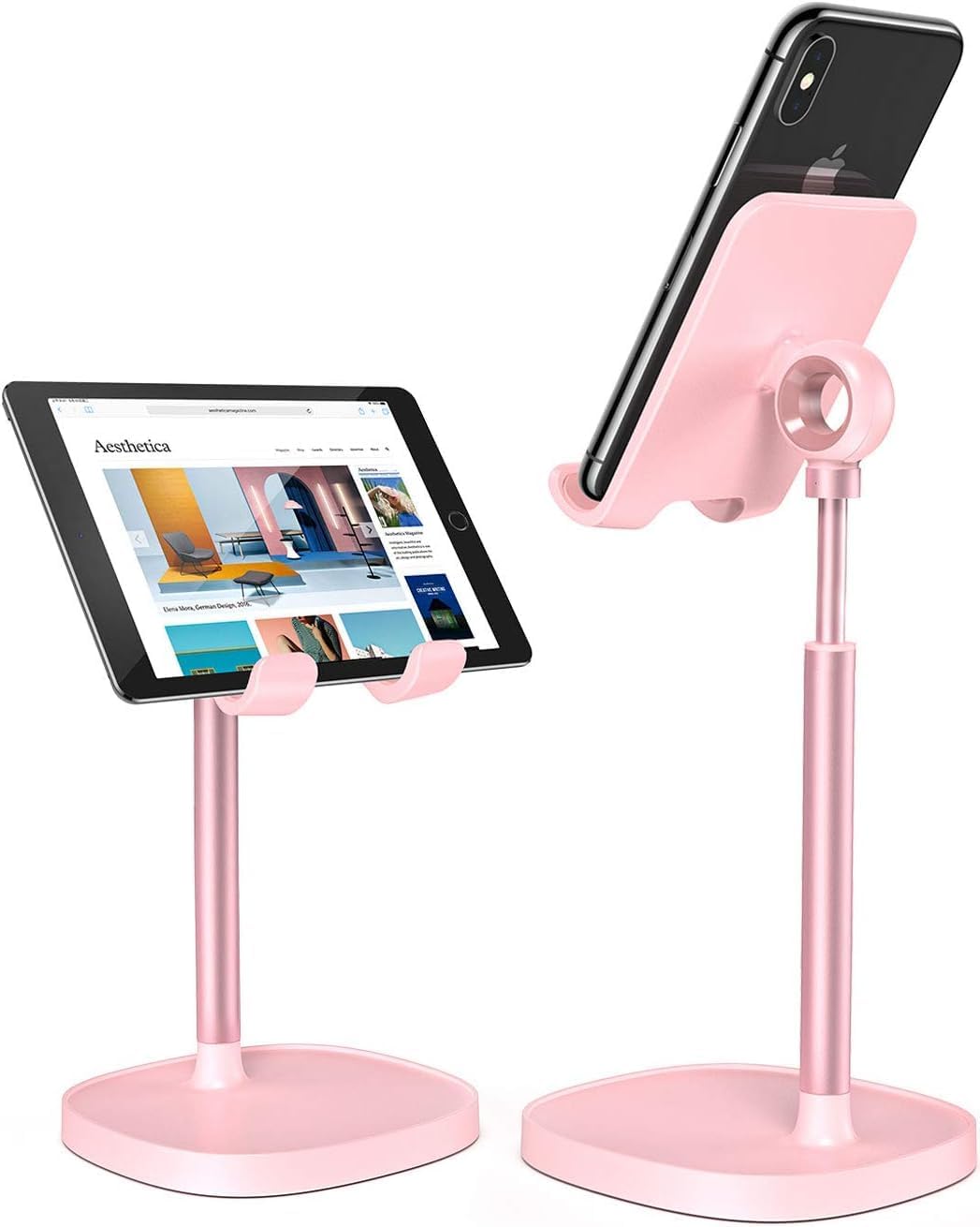 Cell Phone Stand Adjust for Iphone Phone Holder for Desk Recording, Gifts Women Office Desk Accessories PC Gaming Essentials Kitchen Gadgets Fit Otterbox Case Switch Ipad Air Tablet 4-10 In