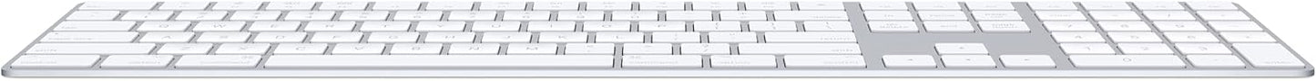 Magic Keyboard with Numeric Keypad: Wireless, Bluetooth, Rechargeable. Works with Mac, Ipad, or Iphone; US English - White