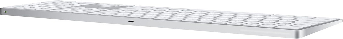 Magic Keyboard with Numeric Keypad: Wireless, Bluetooth, Rechargeable. Works with Mac, Ipad, or Iphone; US English - White