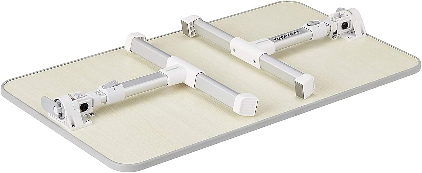 Adjustable Tray Table Lap Desk Fits up to 17-Inch Laptop, Medium, 12"X20", Cream