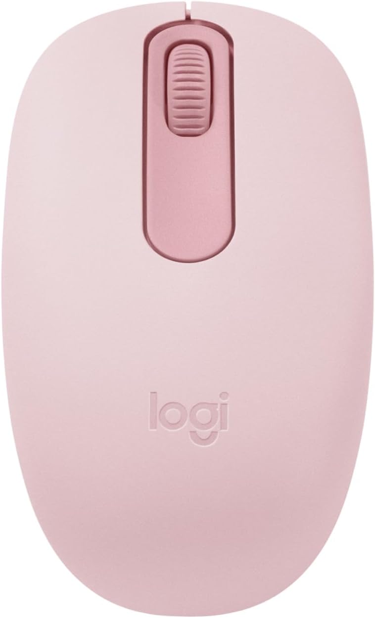 M196 Bluetooth Wireless Mouse, Compact and Portable Mouse for Laptops, Tablets and More, 12-Month Battery, Smooth Tracking, Compatible with PC and Mac, Windows and Macos - Rose
