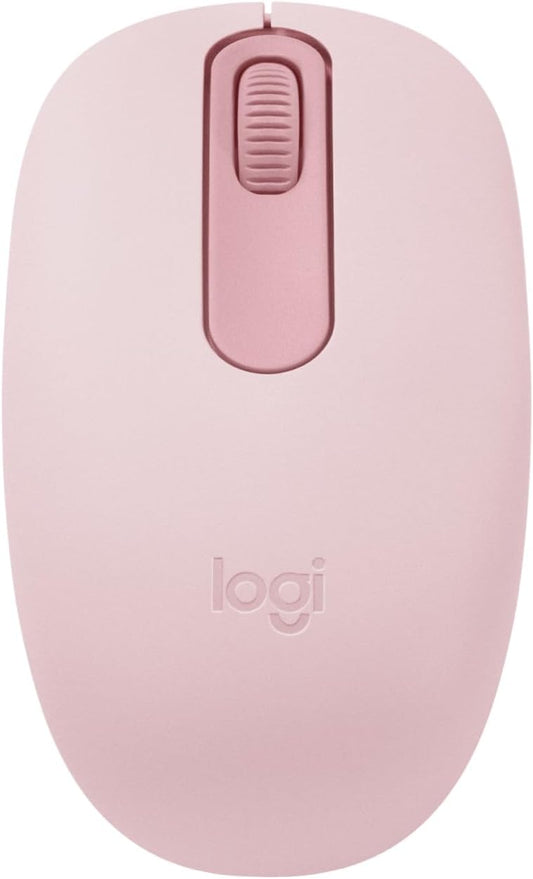 M196 Bluetooth Wireless Mouse, Compact and Portable Mouse for Laptops, Tablets and More, 12-Month Battery, Smooth Tracking, Compatible with PC and Mac, Windows and Macos - Rose
