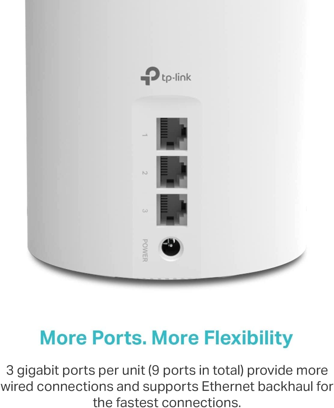 Deco X55 AX3000 Wifi 6 Mesh System - Covers up to 6500 Sq.Ft, Replaces Wireless Router and Extender, 3 Gigabit Ports per Unit, Supports Ethernet Backhaul, Deco X55(3-Pack)