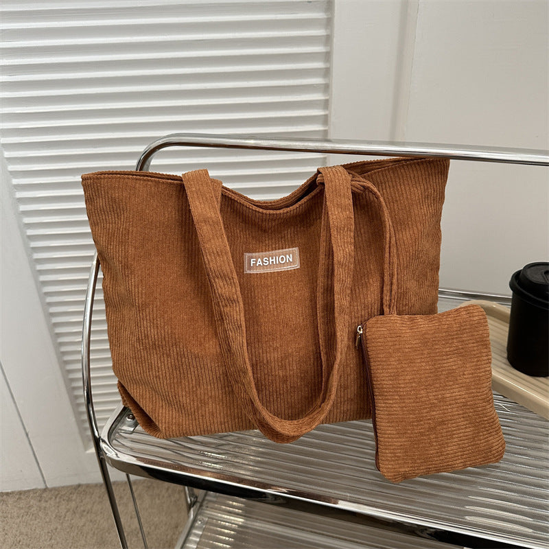 Canvas Ins Style Niche Large Capacity Handbag For Women
