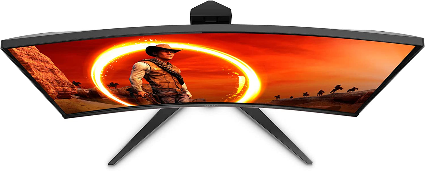 C24G1 24" Curved Frameless Gaming Monitor, FHD 1080P, 1500R VA Panel, 1Ms 144Hz, Freesync, Height Adjustable, VESA, 3-Year Zero Dead Pixels Black