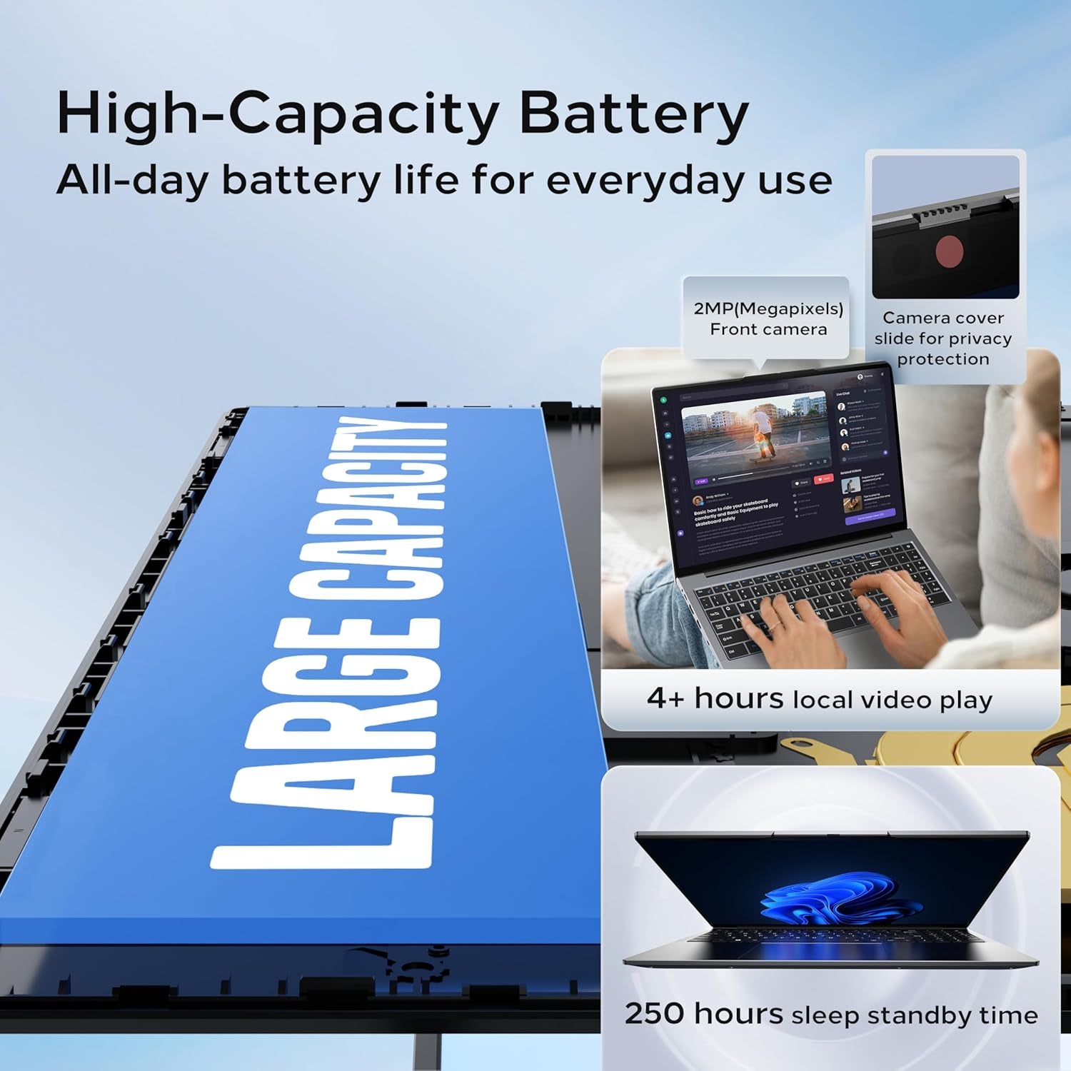 15.6" FHD Laptop Computers, Compatible with Windows 11, Pentium Gold (Beats Pentium, Celeron), Cooling Fan, 4GB RAM, 128GB SSD, up to 2TB, HDMI, for Business, Student