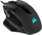 NIGHTSWORD RGB Gaming Mouse for FPS, MOBA - 18,000 DPI - 10 Programmable Buttons - Weight System - Icue Compatible - Black
