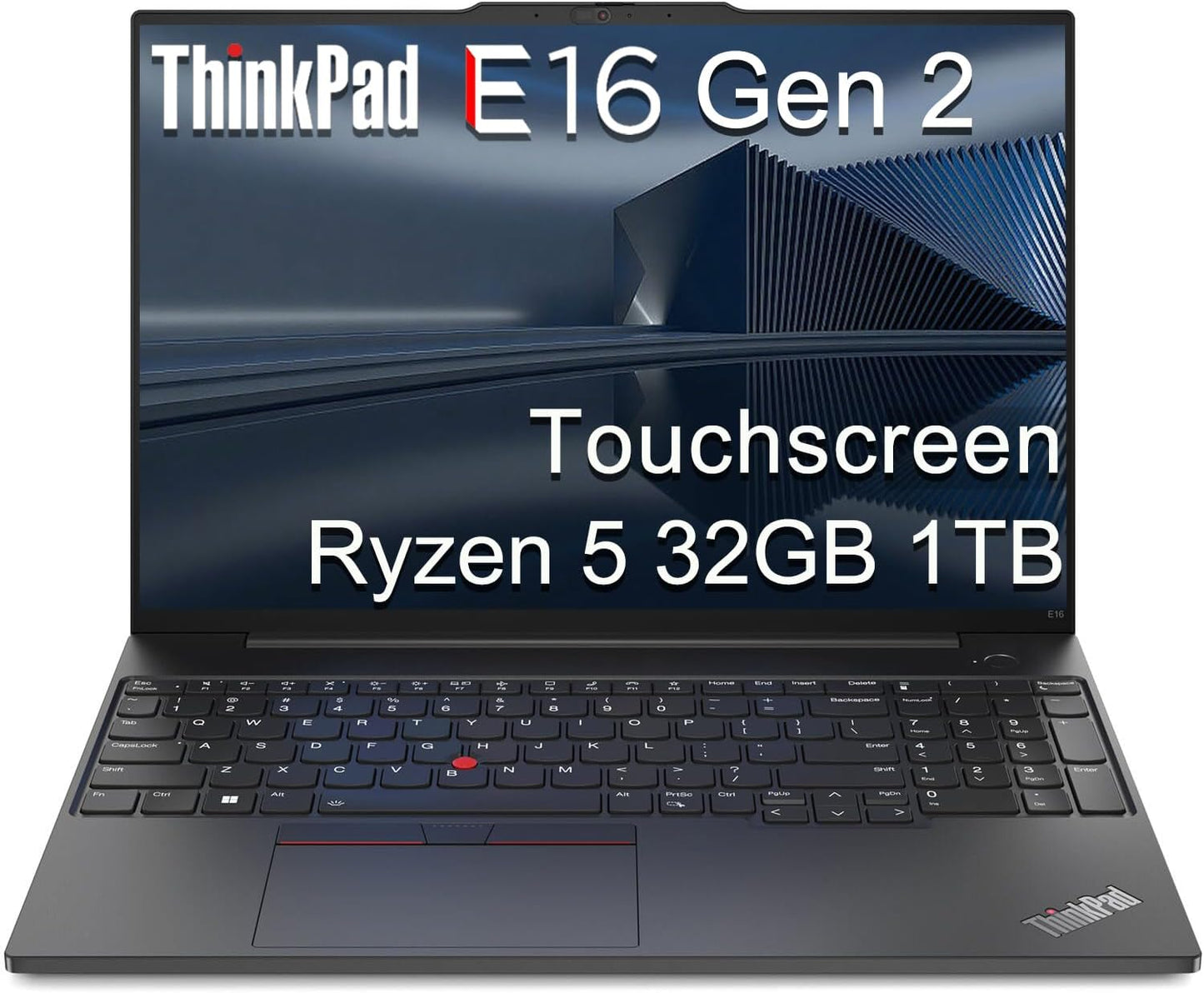 Lenovo Thinkpad E16 Gen 2 Business Laptop (16" FHD+ Touchscreen, AMD Ryzen 5 7535U (> Intel I7-1255U), 16GB DDR5 RAM, 512GB SSD) Fingerprint Reader, Webcam, Ethernet, Win 11 Pro W/ Copilot, Black