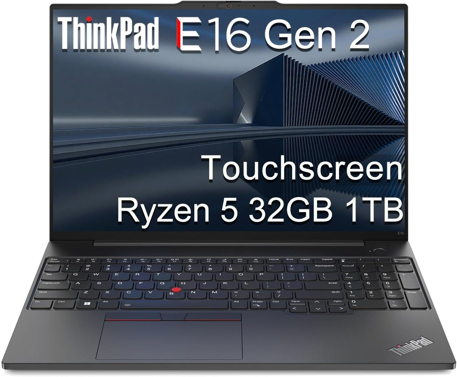 Lenovo Thinkpad E16 Gen 2 Business Laptop (16" FHD+ Touchscreen, AMD Ryzen 5 7535U (> Intel I7-1255U), 16GB DDR5 RAM, 512GB SSD) Fingerprint Reader, Webcam, Ethernet, Win 11 Pro W/ Copilot, Black