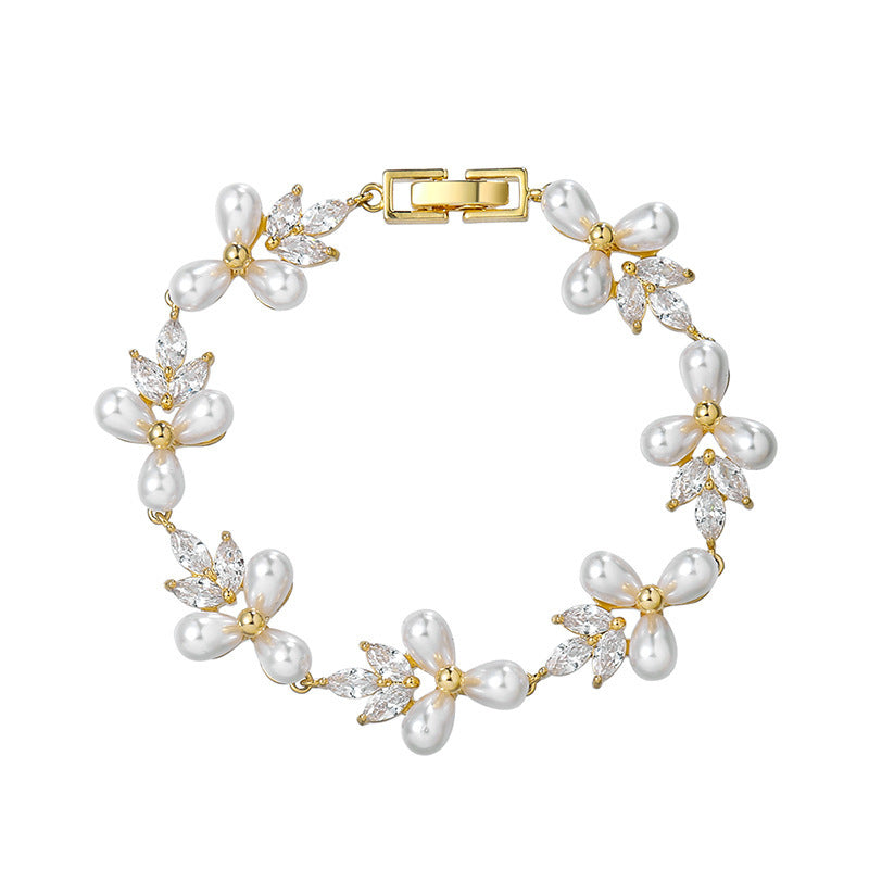 Women's Pearl Bracelet All-match Gold Bracelet
