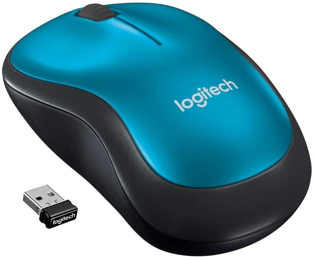M185 Wireless Mouse, 2.4Ghz with USB Mini Receiver, 12-Month Battery Life, 1000 DPI Optical Tracking, Ambidextrous Pc/Mac/Laptop - Swift Grey