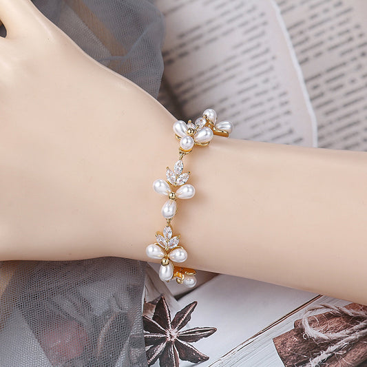Women's Pearl Bracelet All-match Gold Bracelet
