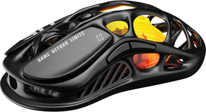 Mercury M2 Wireless Gaming Mouse with 26,000 DPI, PAW3395DM Sensor -79G Lightweight Hollowed-Out Design -5 Programmable Buttons -5 Dynamic Lightsync RGB
