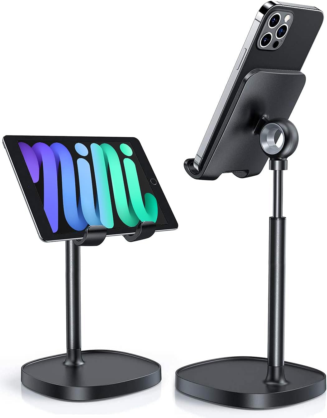 Cell Phone Stand Adjust for Iphone Phone Holder for Desk Recording, Gifts Women Office Desk Accessories PC Gaming Essentials Kitchen Gadgets Fit Otterbox Case Switch Ipad Air Tablet 4-10 In