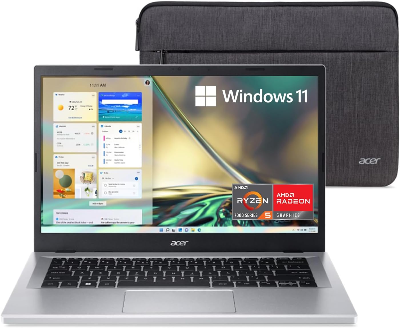 Aspire 3 A315-24P-R7VH Slim Laptop | 15.6" Full HD | AMD Ryzen 3 7320U Quad-Core | AMD Radeon Graphics | 8GB LPDDR5 | 128GB Nvme SSD | Wi-Fi 6 | Windows 11 Home