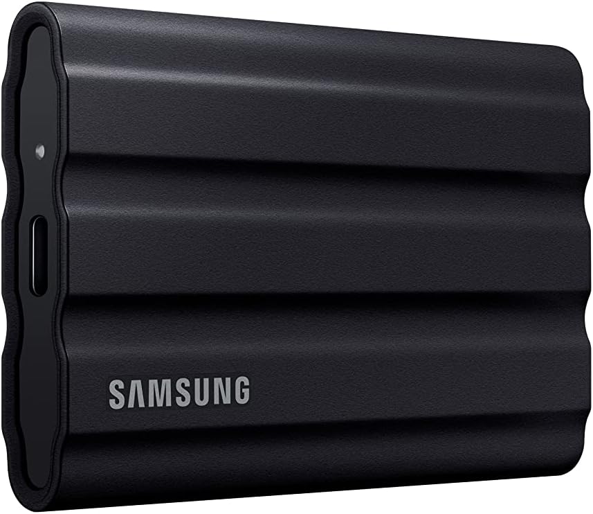 T7 Shield 2TB Portable SSD, USB 3.2 Gen2, Rugged, IP65 Rated, for Photographers, Content Creators and Gaming, External Solid State Drive (MU-PE2T0R/AM, 2022), Blue