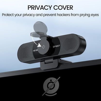 1080P Webcam with Microphone, C960 Web Cam, 2 Mics, 90° FOV, USB Type-A & A-To-C Adapter, Plug&Play Computer Camera for Online Calling, Zoom/Teams/Facetime, Switch 2 Camera Support, 2025 Version