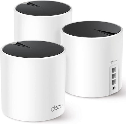 Deco X55 AX3000 Wifi 6 Mesh System - Covers up to 6500 Sq.Ft, Replaces Wireless Router and Extender, 3 Gigabit Ports per Unit, Supports Ethernet Backhaul, Deco X55(3-Pack)