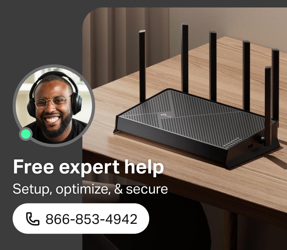 Archer BE6500 Dual-Band Wi-Fi 7 Router (Archer BE400) | Dual 2.5 Gbps Ports USB 3.0 | Covers up to 2,400 Sq. Ft and 90 Devices | Quad-Core CPU| Homeshield, Private Iot, Free Expert Support