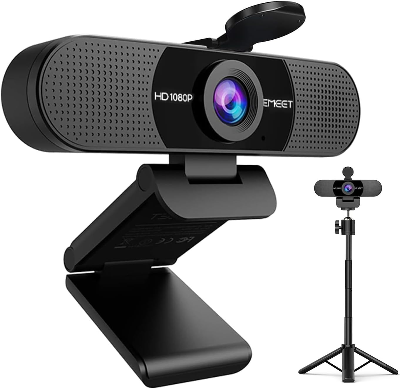 1080P Webcam with Microphone, C960 Web Cam, 2 Mics, 90° FOV, USB Type-A & A-To-C Adapter, Plug&Play Computer Camera for Online Calling, Zoom/Teams/Facetime, Switch 2 Camera Support, 2025 Version