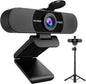 1080P Webcam with Microphone, C960 Web Cam, 2 Mics, 90° FOV, USB Type-A & A-To-C Adapter, Plug&Play Computer Camera for Online Calling, Zoom/Teams/Facetime, Switch 2 Camera Support, 2025 Version