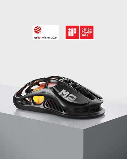 Mercury M2 Wireless Gaming Mouse with 26,000 DPI, PAW3395DM Sensor -79G Lightweight Hollowed-Out Design -5 Programmable Buttons -5 Dynamic Lightsync RGB