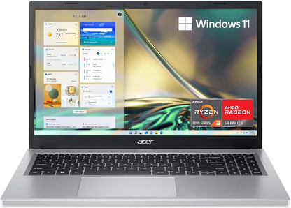 Aspire 3 A315-24P-R7VH Slim Laptop | 15.6" Full HD | AMD Ryzen 3 7320U Quad-Core | AMD Radeon Graphics | 8GB LPDDR5 | 128GB Nvme SSD | Wi-Fi 6 | Windows 11 Home