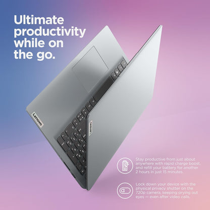 Ideapad 1 Student Laptop, Intel Dual Core Processor, 20GB RAM, 1TB SSD + 128GB Emmc, 15.6" FHD Display, 1 Year Office 365, Windows 11 Home, Wi-Fi 6, Webcam, Bluetooth, SD Card Reader, Grey