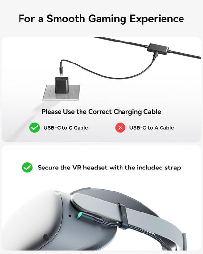 Link Cable, [16FT 5M] VR Cable USB 3.0 High Speed Type C Charger Cable Fast Charging While Playing,Usb to USB C Cable for Meta Oculus Quest 3S 3 2 Pico 4 Accessories and Gaming PC Steam VR