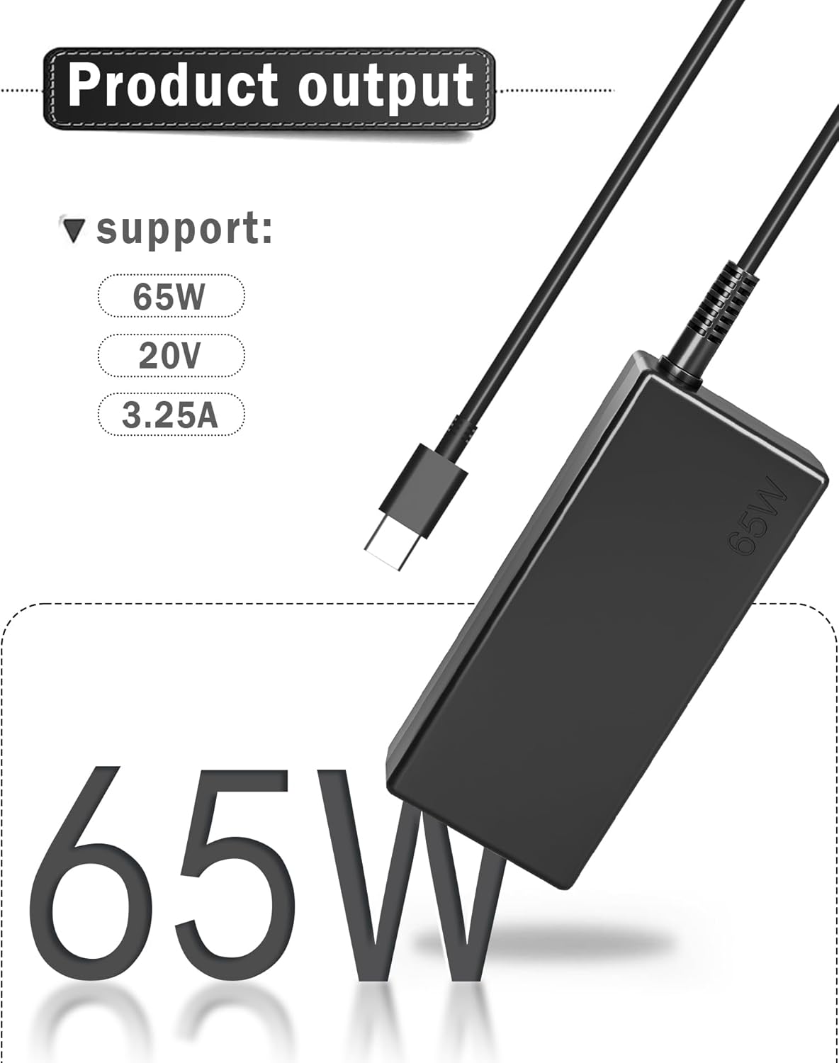 65W 45W USB C Laptop Charger Compatible with HP Elitebook 830 835 840 845 860 865 640 650 655 1040 G8 G9 G10 G11 Probook 440 445 450 455 460 465 G8 G9 G10 G11 Chromebook