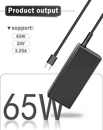 65W 45W USB C Laptop Charger Compatible with HP Elitebook 830 835 840 845 860 865 640 650 655 1040 G8 G9 G10 G11 Probook 440 445 450 455 460 465 G8 G9 G10 G11 Chromebook