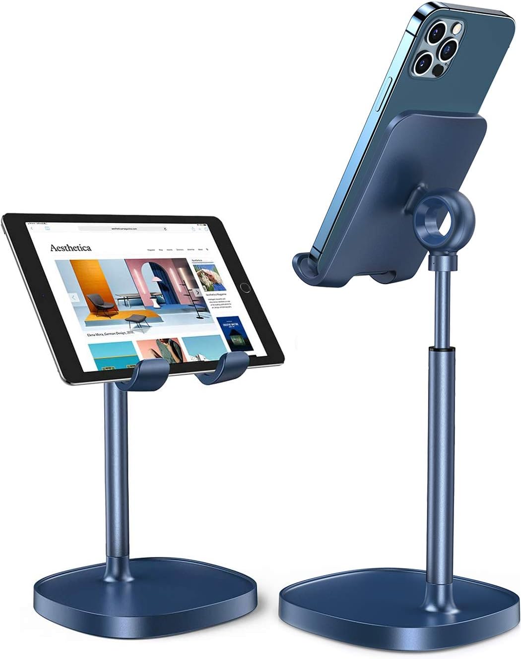 Cell Phone Stand Adjust for Iphone Phone Holder for Desk Recording, Gifts Women Office Desk Accessories PC Gaming Essentials Kitchen Gadgets Fit Otterbox Case Switch Ipad Air Tablet 4-10 In