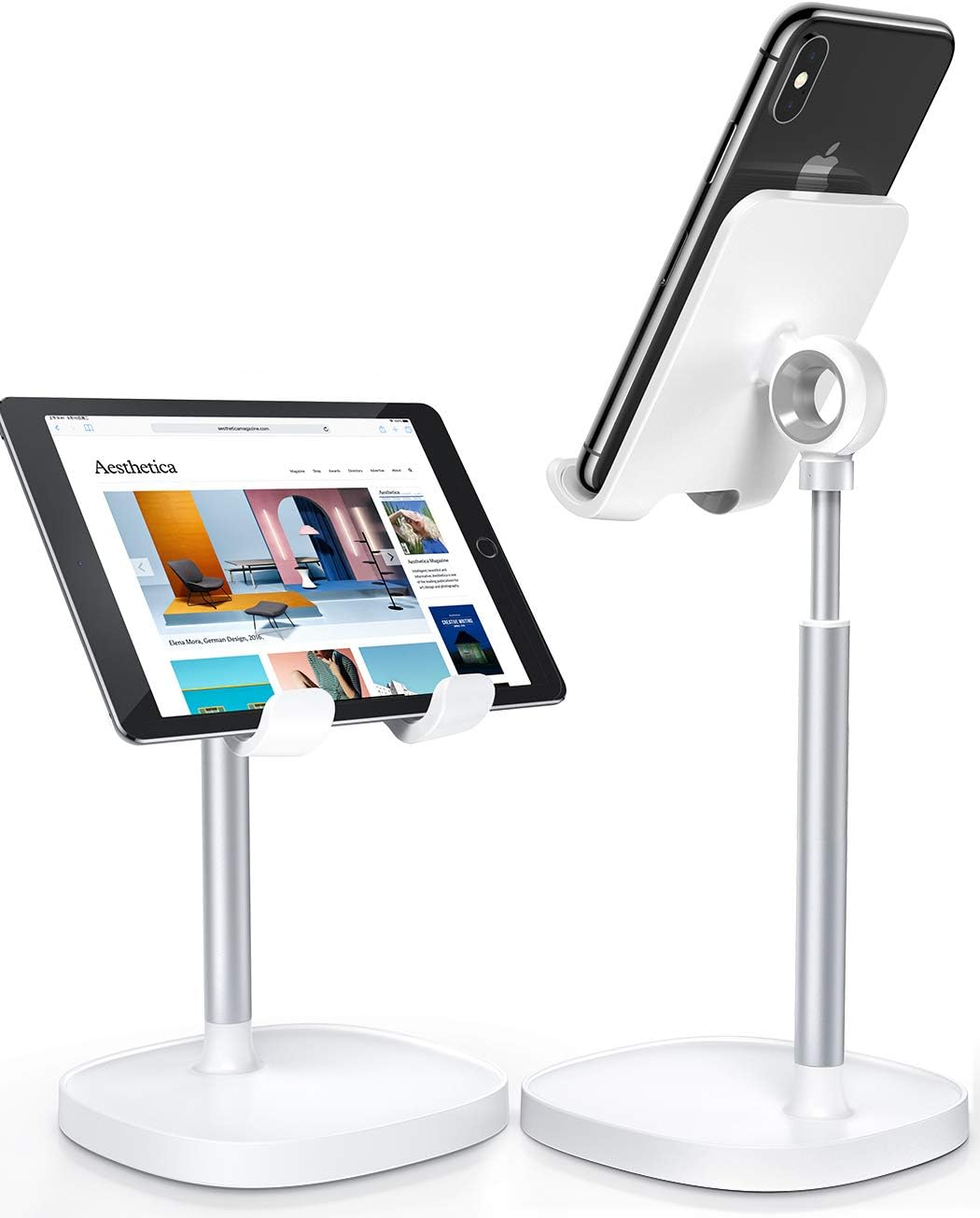 Cell Phone Stand Adjust for Iphone Phone Holder for Desk Recording, Gifts Women Office Desk Accessories PC Gaming Essentials Kitchen Gadgets Fit Otterbox Case Switch Ipad Air Tablet 4-10 In