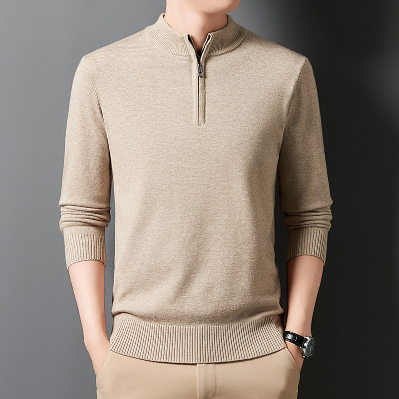 Fashion Men's Knitting Sweater Business Base Wool