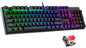 Mechanical Gaming Keyboard Wired, 11 Programmable Backlit Modes, Hot-Swappable Red Switch, Anti-Ghosting, Double-Shot PBT Keycaps, Light up Keyboard for PC Mac