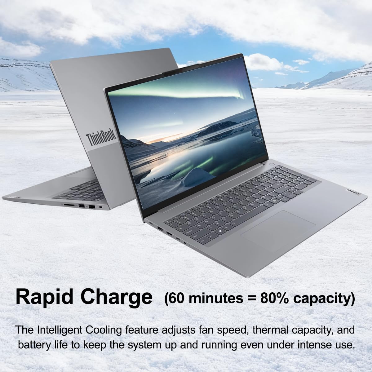 Lenovo Thinkbook 16 Gen 7 Business Laptop (16" FHD+ Anti-Glare, AMD Ryzen 5 7533HS (> I7-1255U), 16GB DDR5 RAM, 512GB SSD), Fingerprint Reader, Webcam, Ethernet, Wi-Fi 6, Win 11 Pro W/ Copilot, Grey