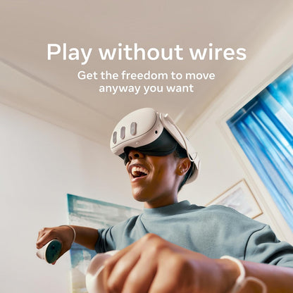 Quest 3 512GB | VR Headset — Thirty Percent Sharper Resolution — 2X Graphical Processing Power — Virtual Reality without Wires — Access to 40+ Games with a 3-Month Trial of  Horizon+ Included