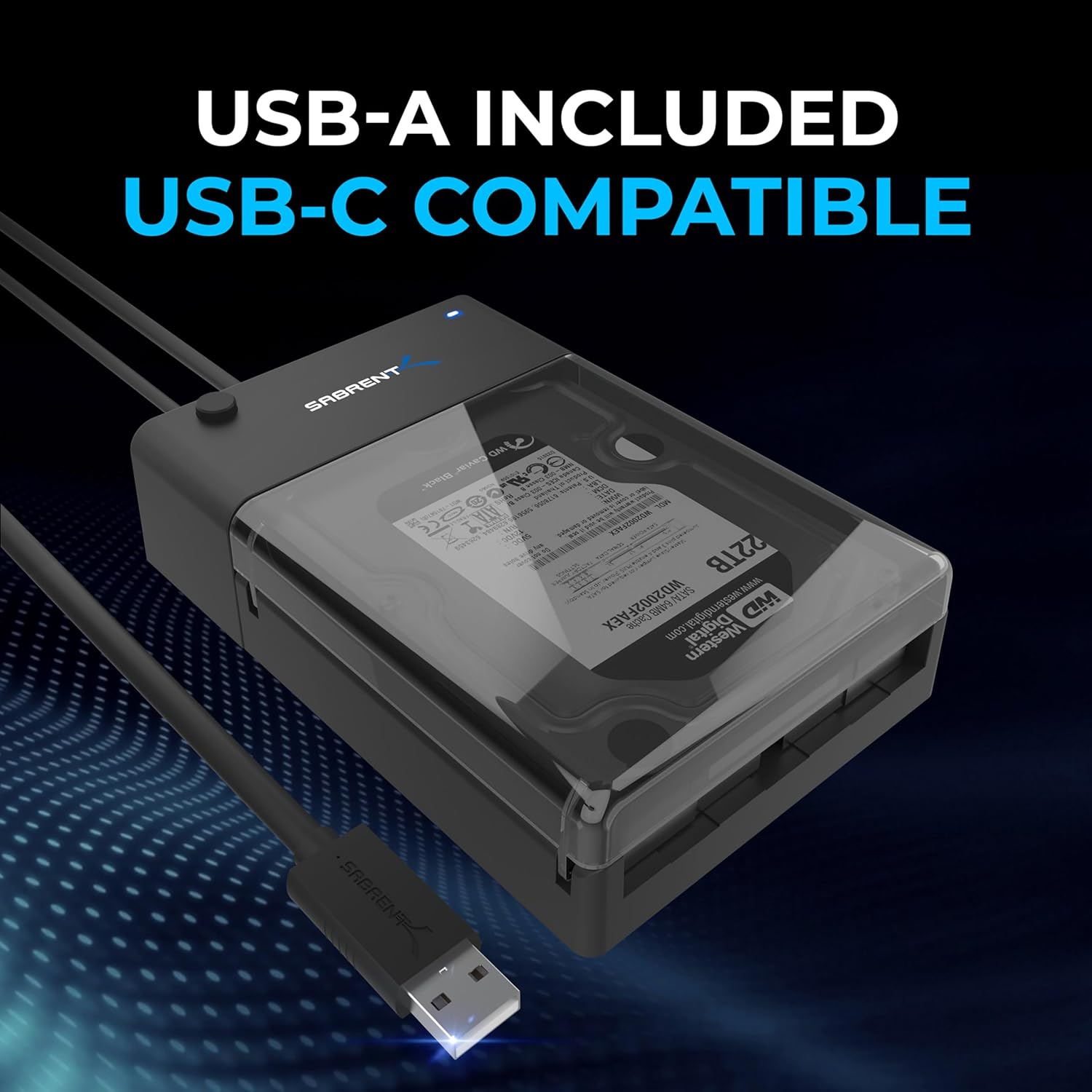 USB 3.0 to SATA External Hard Drive Lay-Flat Docking Station for 2.5 or 3.5In HDD, SSD [Support UASP] (EC-DFLT)