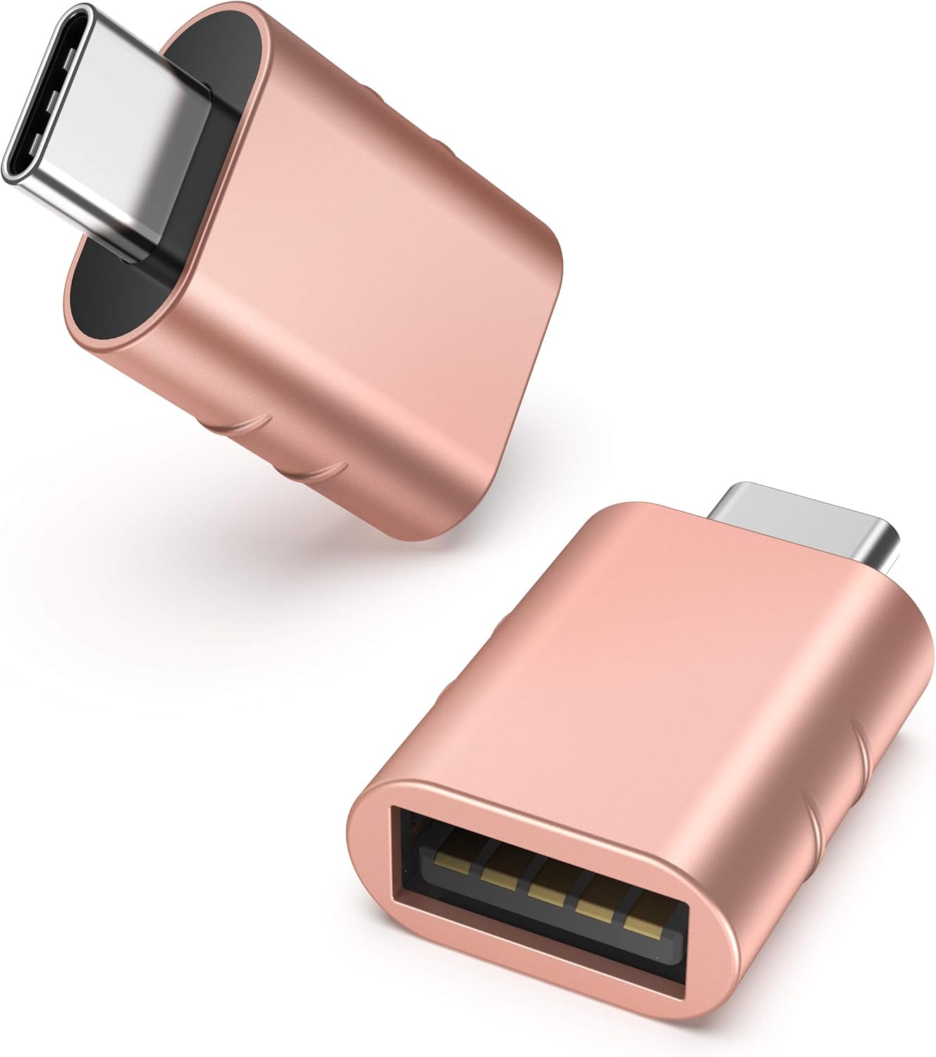 USB C to USB Adapter Pack of 2, USB 3.0 Female to Thunderbolt 4/3 Adapter Compatible with Macbook Pro Air 2024, Surface, Ipad, Iphone, Galaxy Notebook, XPS and More Type C Devices, Space Grey
