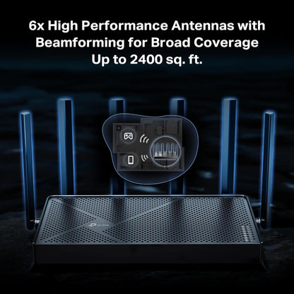 Archer BE6500 Dual-Band Wi-Fi 7 Router (Archer BE400) | Dual 2.5 Gbps Ports USB 3.0 | Covers up to 2,400 Sq. Ft and 90 Devices | Quad-Core CPU| Homeshield, Private Iot, Free Expert Support