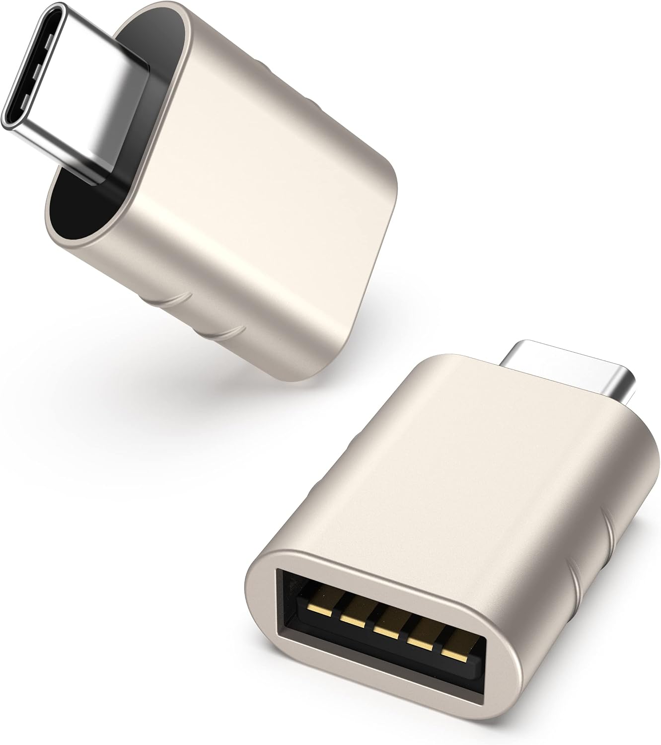 USB C to USB Adapter Pack of 2, USB 3.0 Female to Thunderbolt 4/3 Adapter Compatible with Macbook Pro Air 2024, Surface, Ipad, Iphone, Galaxy Notebook, XPS and More Type C Devices, Space Grey