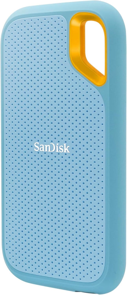 1TB Extreme Portable SSD - up to 1050Mb/S, USB-C, USB 3.2 Gen 2, IP65 Water and Dust Resistance, Updated Firmware - External Solid State Drive - SDSSDE61-1T00-G25