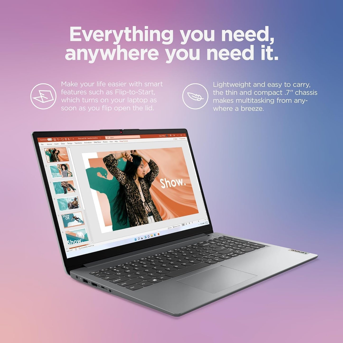 Ideapad 1 Student Laptop, Intel Dual Core Processor, 20GB RAM, 1TB SSD + 128GB Emmc, 15.6" FHD Display, 1 Year Office 365, Windows 11 Home, Wi-Fi 6, Webcam, Bluetooth, SD Card Reader, Grey