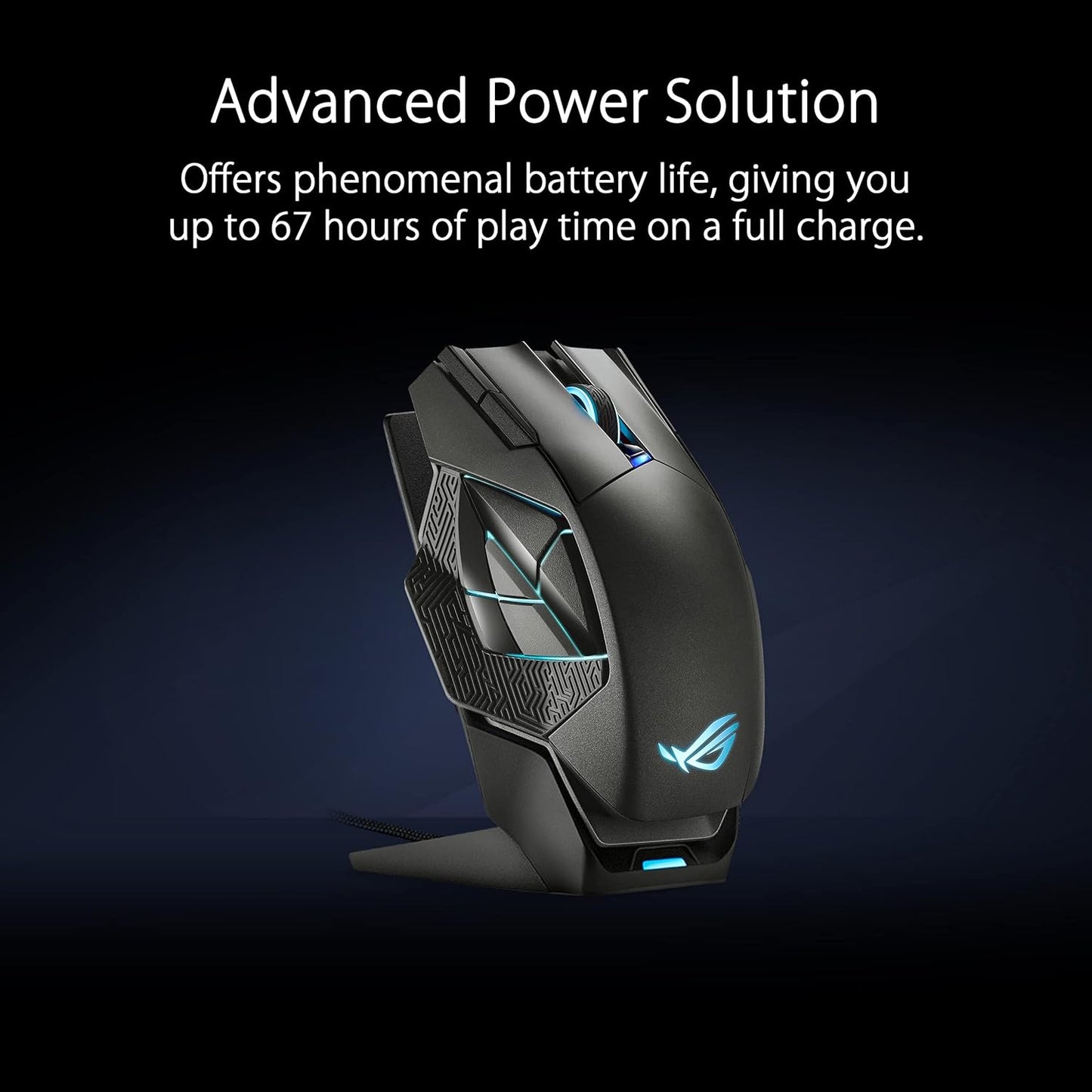 ROG Spatha X Wireless Gaming Mouse – MMO/MOBA Design, 12 Programmable Buttons, Right-Handed, 168G, Dual-Mode (Wired/2.4Ghz), 19K DPI, up to 67Hr Battery, Magnetic Charging Dock, Pc/Mac Support